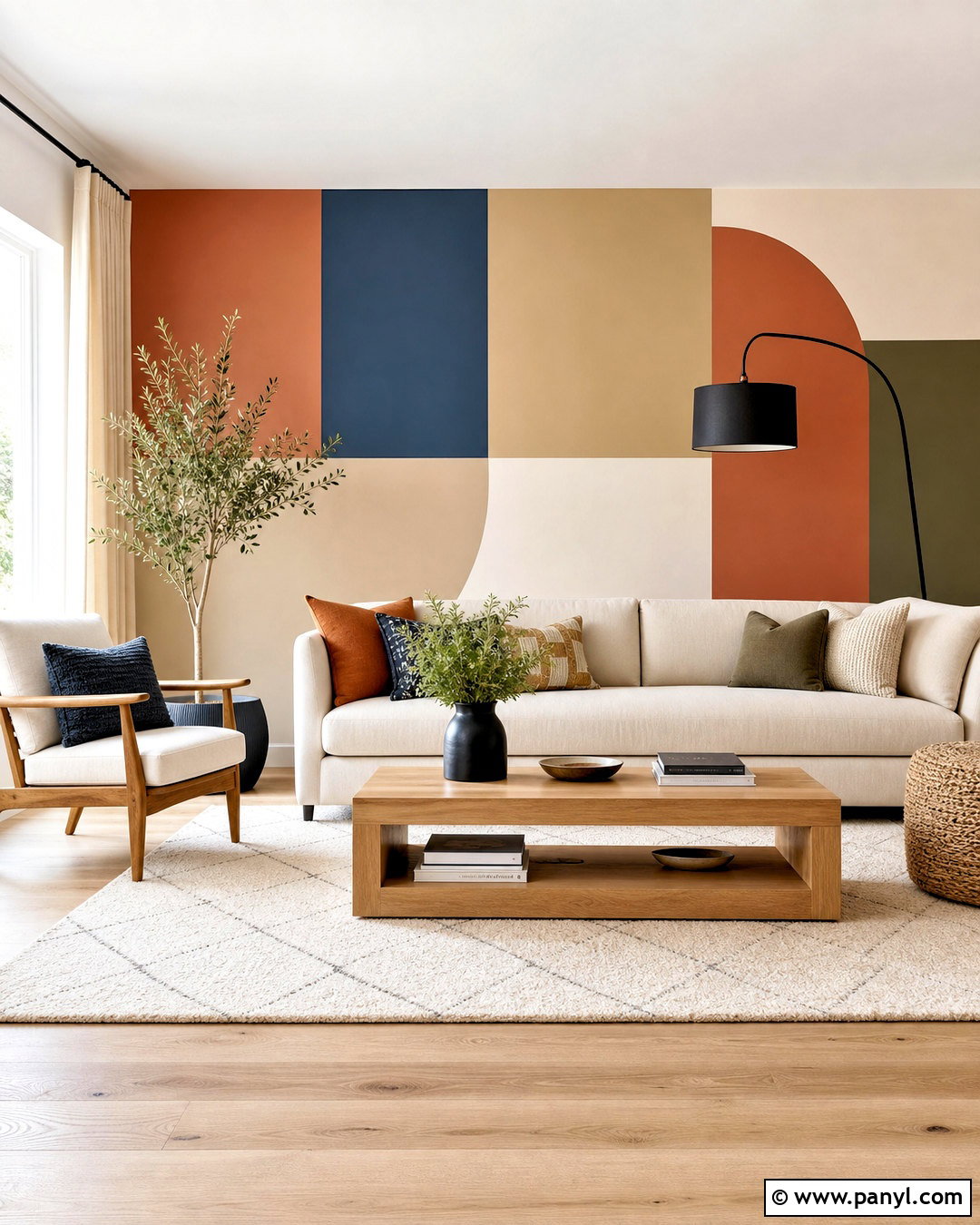 Geometric Color Block Wall Paint Pattern - 20 wall paint patterns