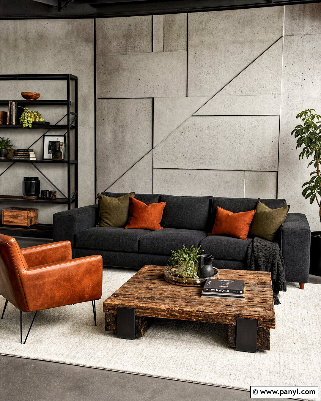 Geometric Concrete Wall - 20 geometric wall design ideas
