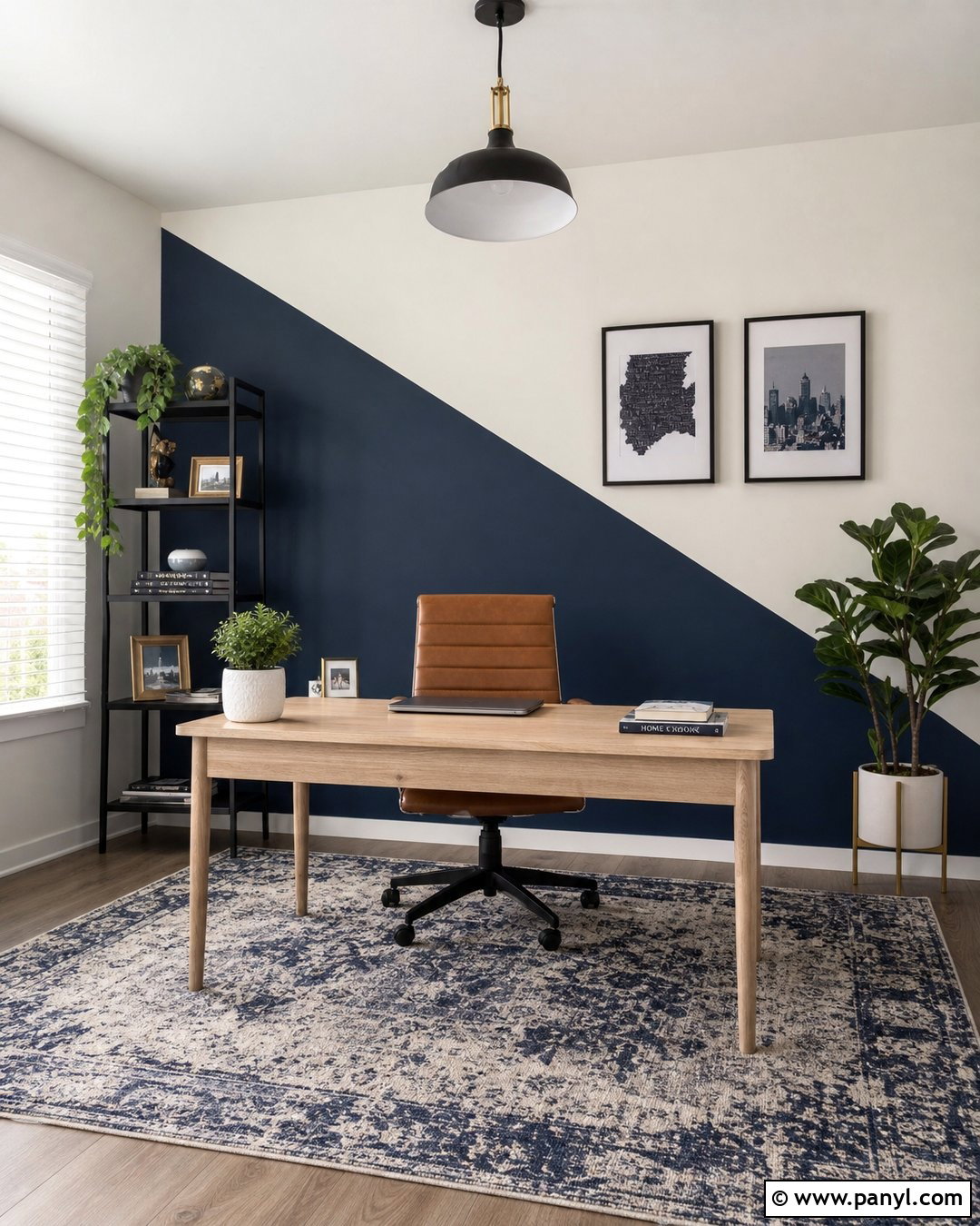 Geometric Diagonal Wall Paint - 35 Geometry Wall Paint Ideas