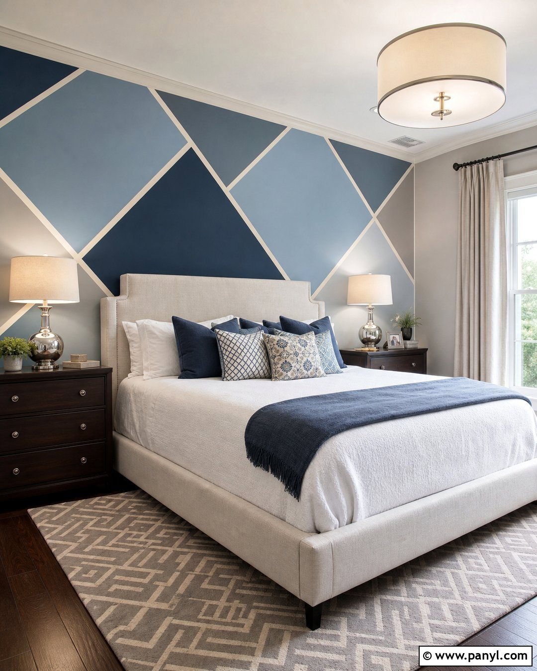 Geometric Diamond Wall Paint - 35 Geometry Wall Paint Ideas