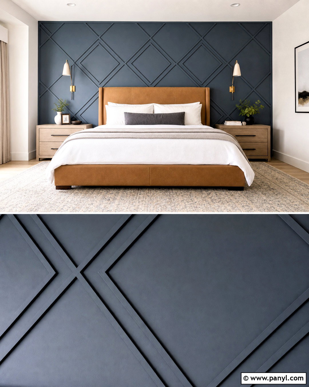 Geometric Diamond Wood Wall - 20 geometric wall design ideas
