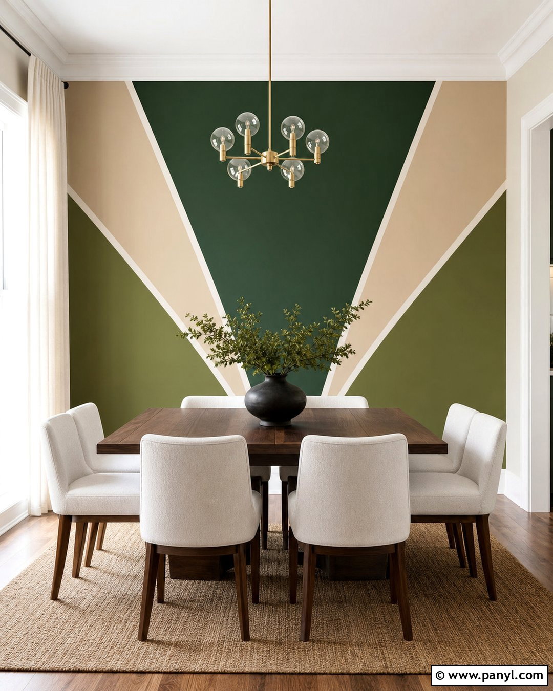 Geometric Dining Room Wall Paint - 35 Geometry Wall Paint Ideas