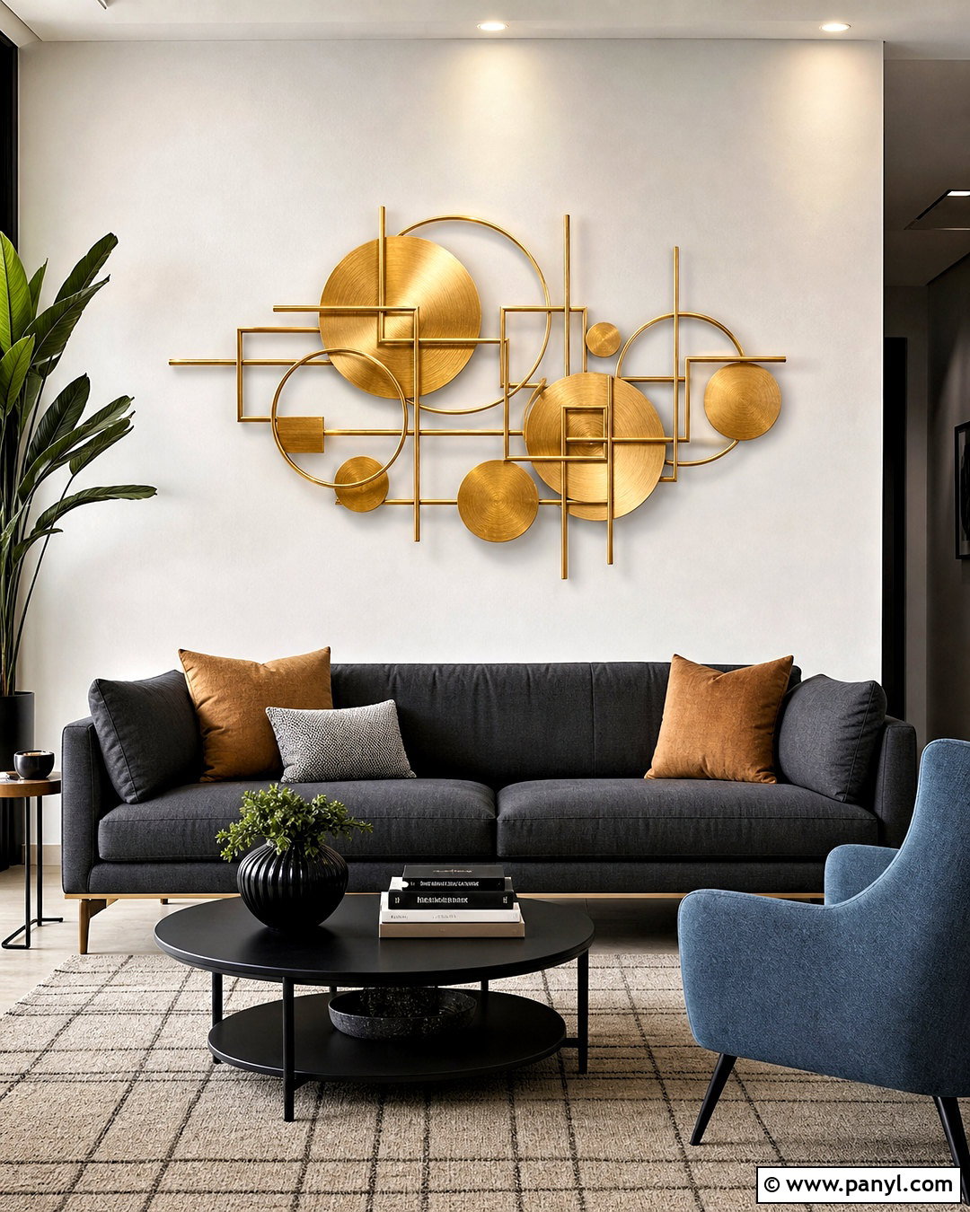 Geometric Gold Metal Wall Art - 20 gold metal wall art ideas