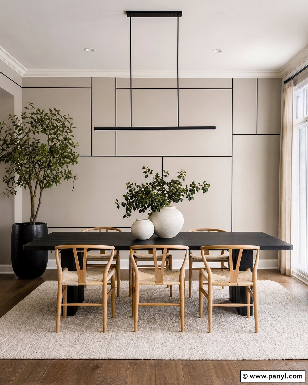 Geometric Grid Wall Paint - 35 Geometry Wall Paint Ideas