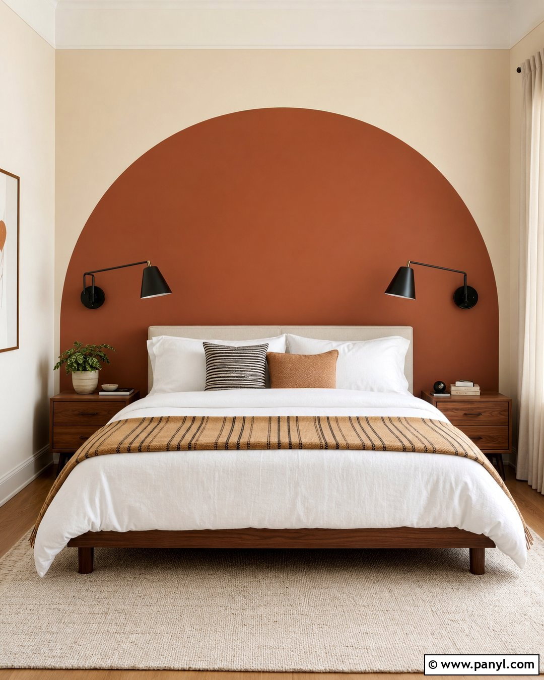 Geometric Half Circle Wall Paint - 35 Geometry Wall Paint Ideas
