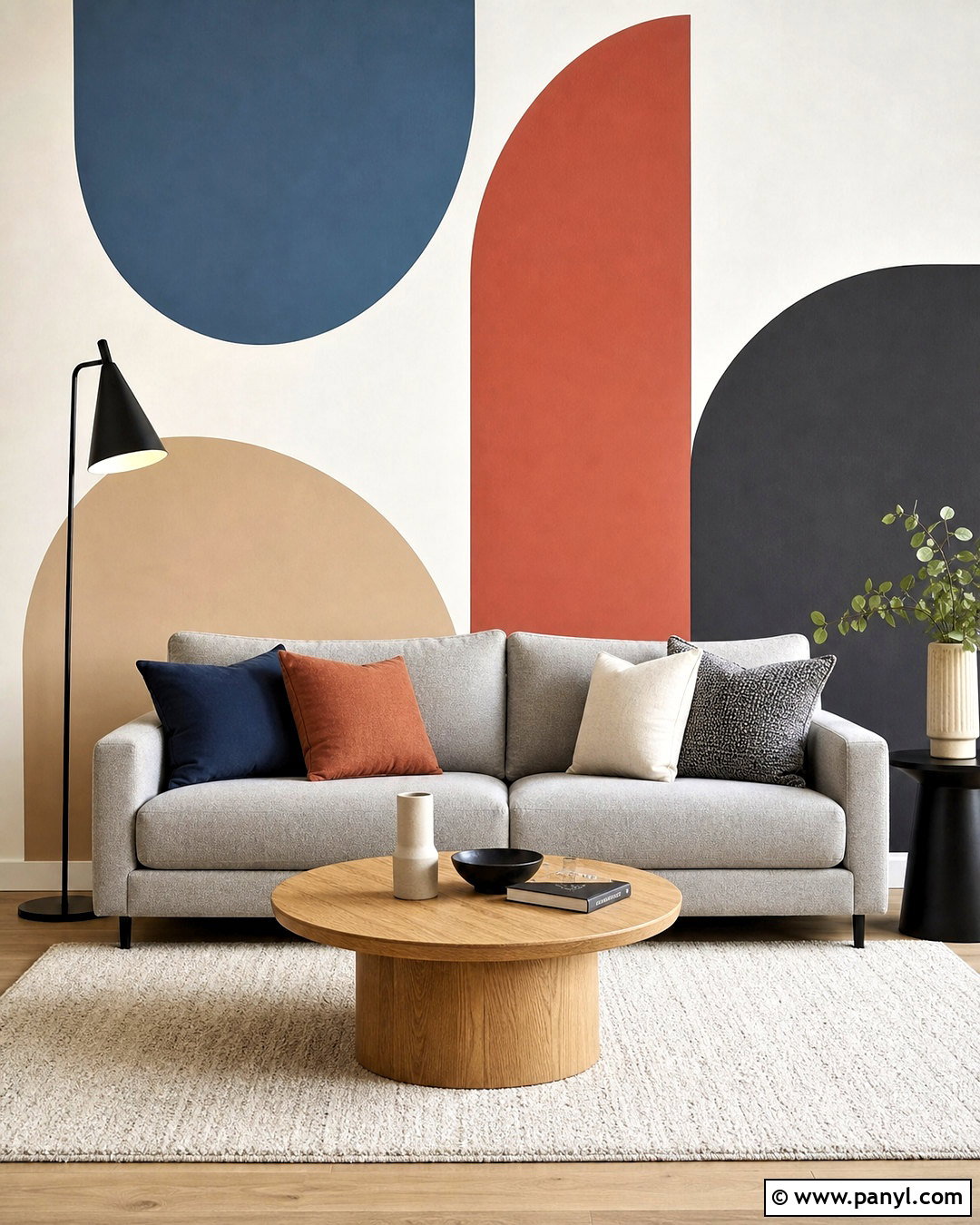 Geometric Hall Wall Paint - 20 wall paint designs for hall ideas