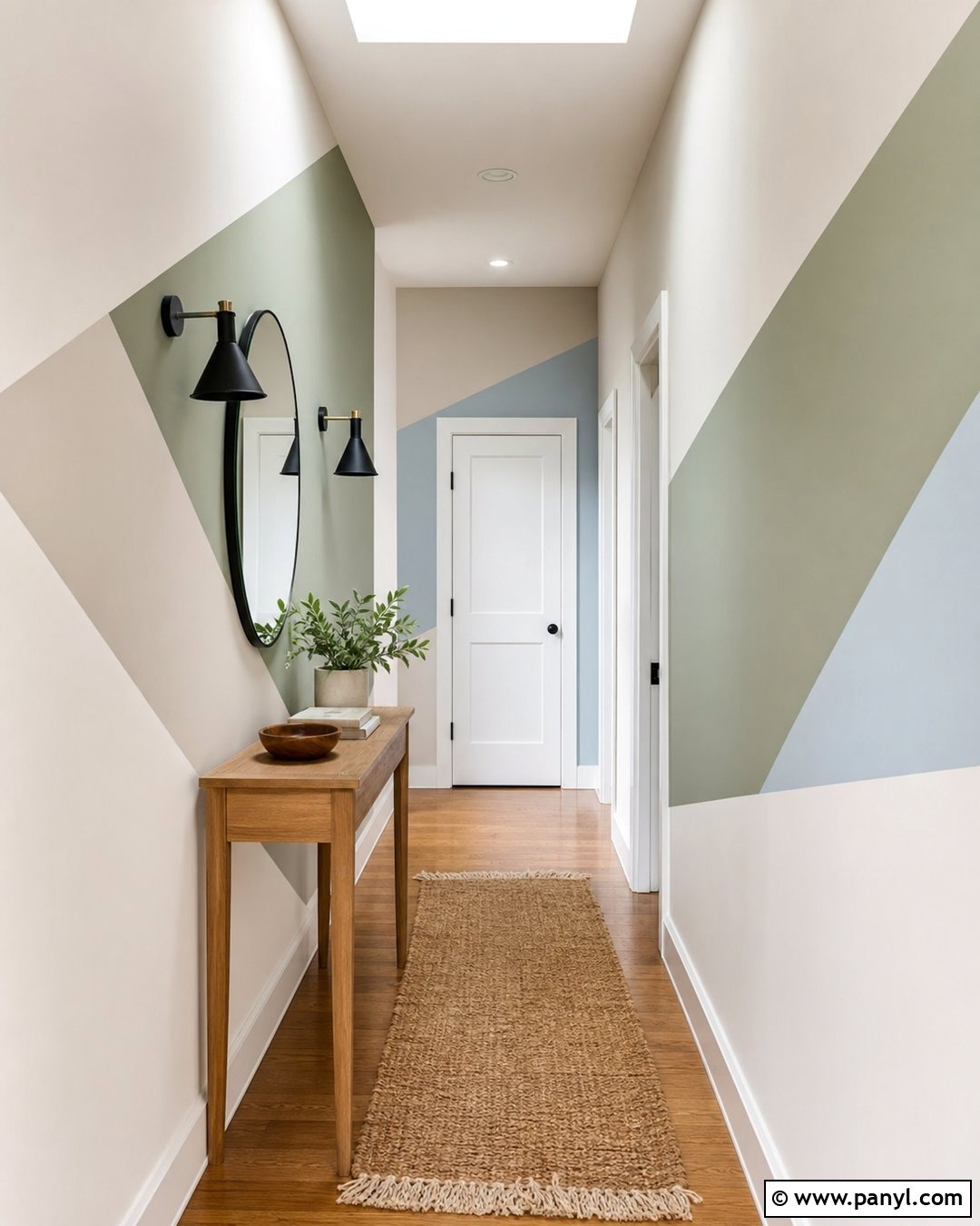 Geometric Hallway Wall Paint - 35 Geometry Wall Paint Ideas