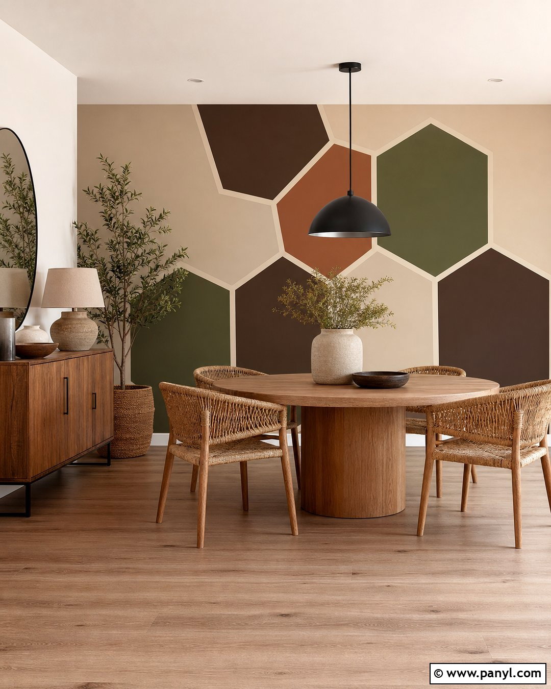 Geometric Hexagon Wall Paint - 35 Geometry Wall Paint Ideas