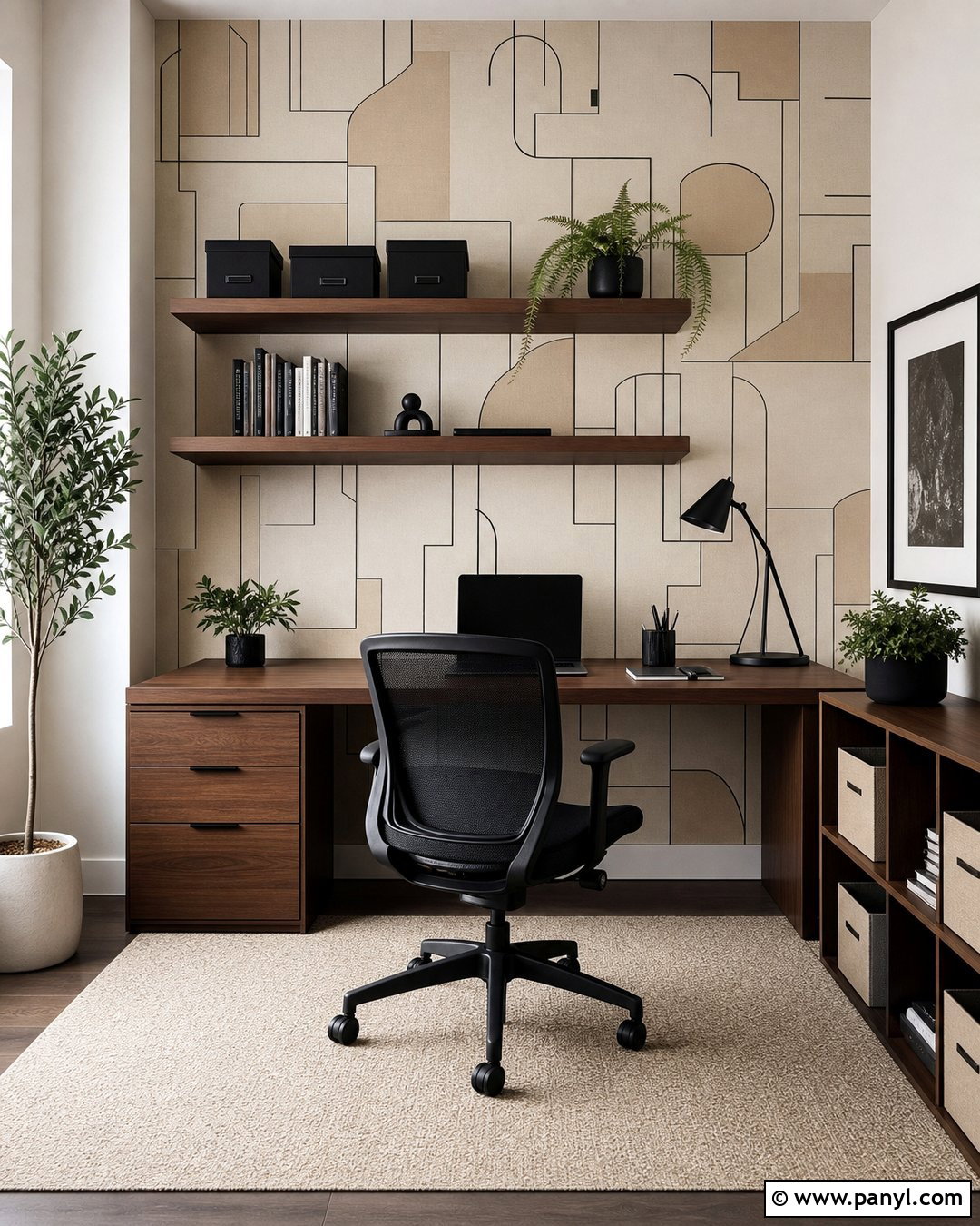 Geometric Home Office Wallpaper - 25 Choose You Wallpaper Ideas