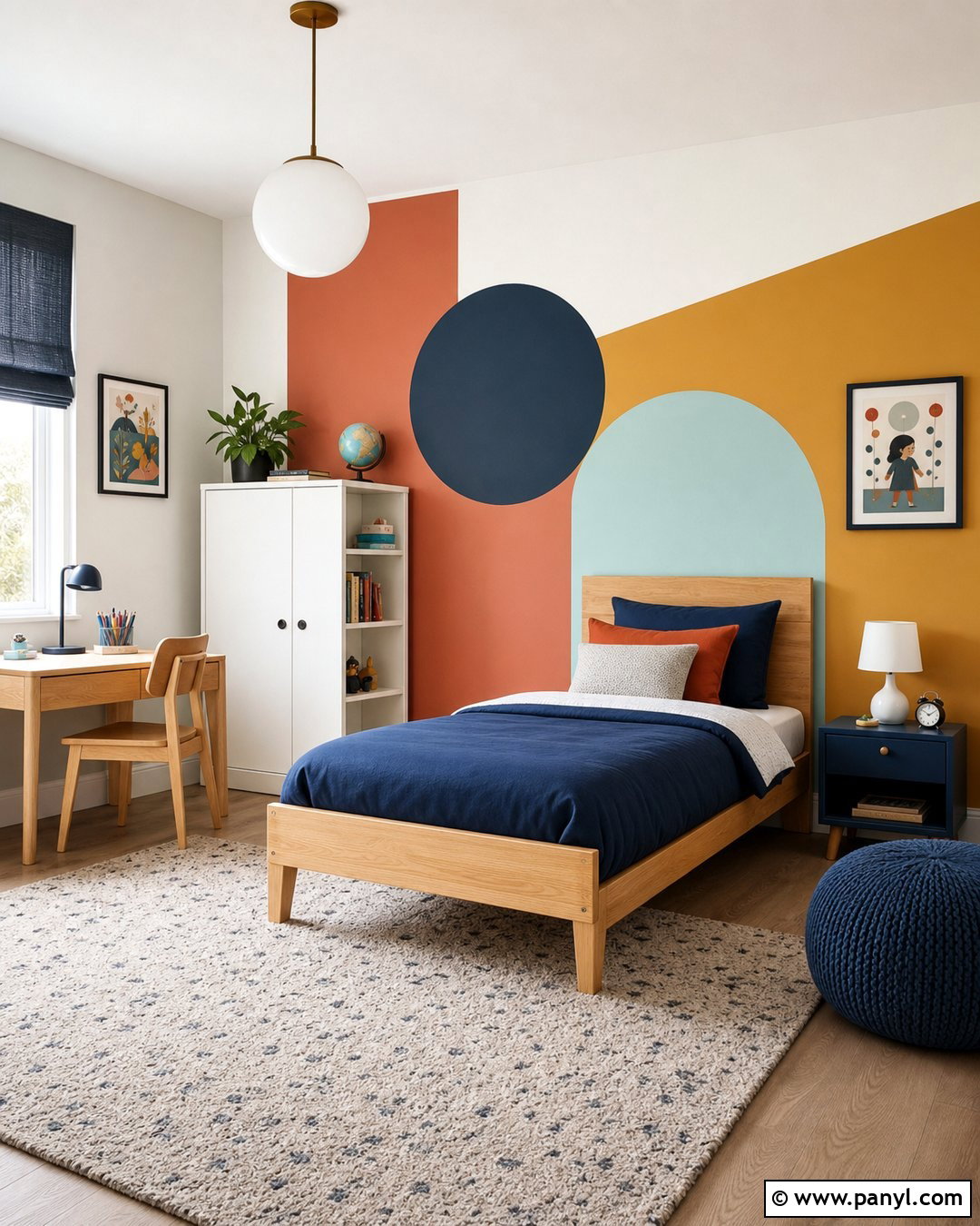Geometric Kids Room Accent Wall - 25 Accent Wall For Kids Room Ideas