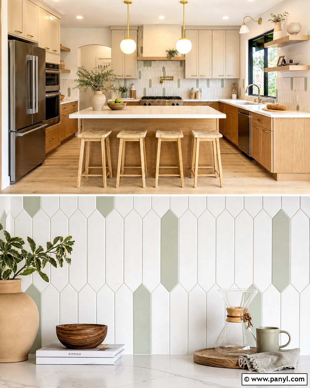 Geometric Kitchen Backsplash - 20 geometric wall design ideas