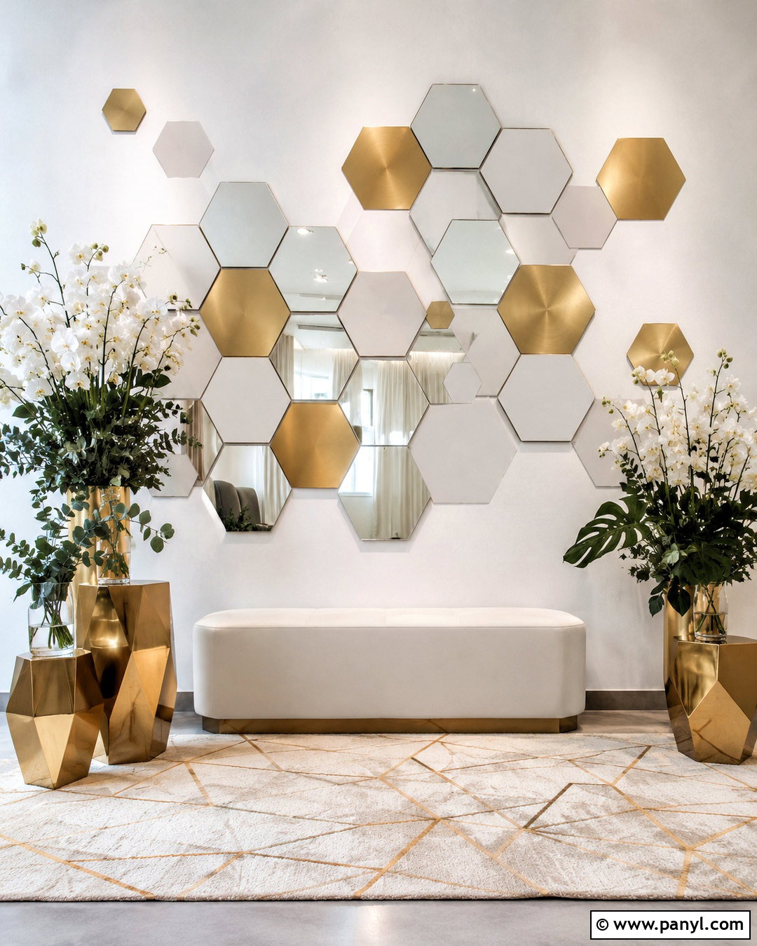 Geometric Mirror Backdrop - 20 mirror backdrop ideas