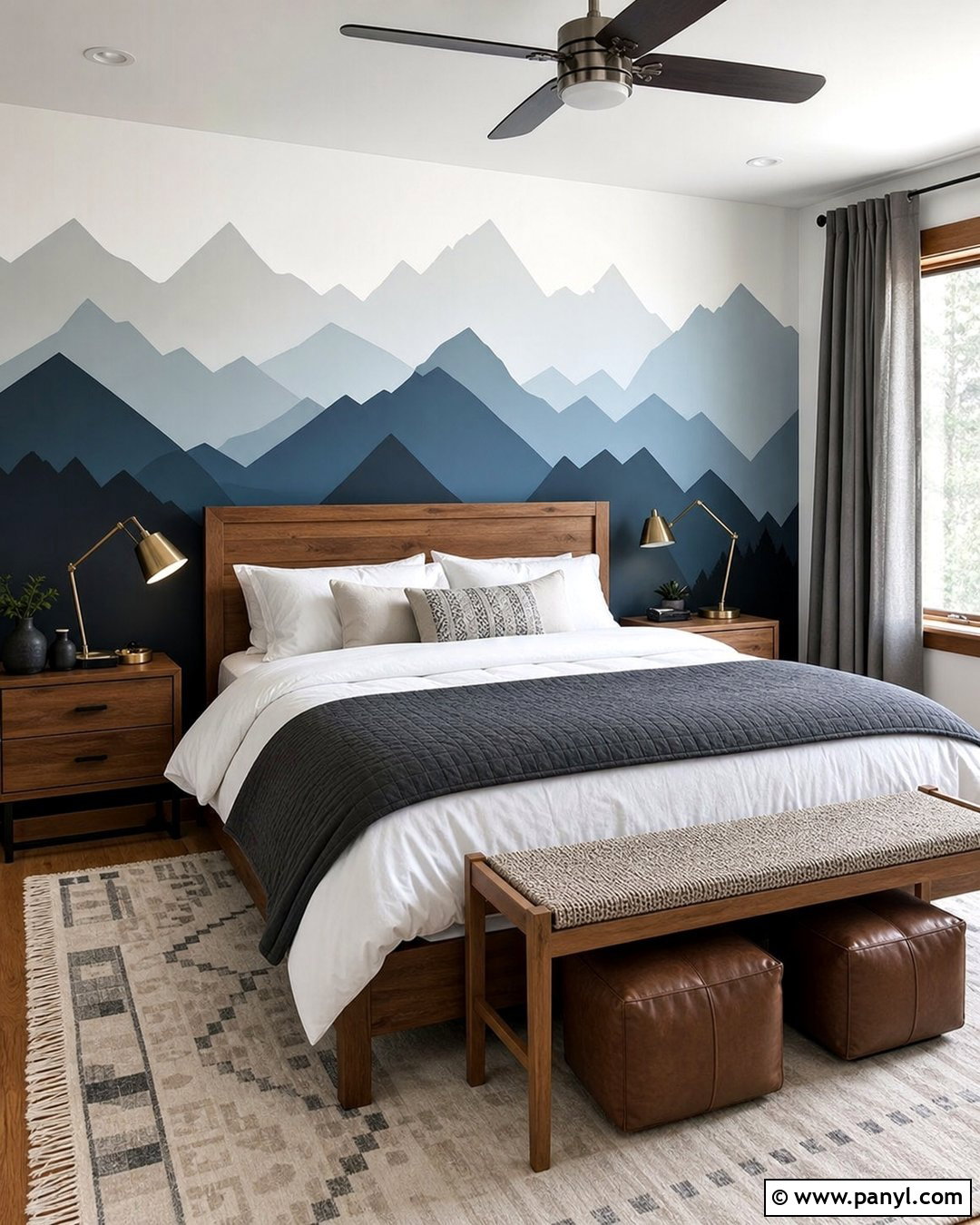 Geometric Mountain Wall Paint - 35 Geometry Wall Paint Ideas