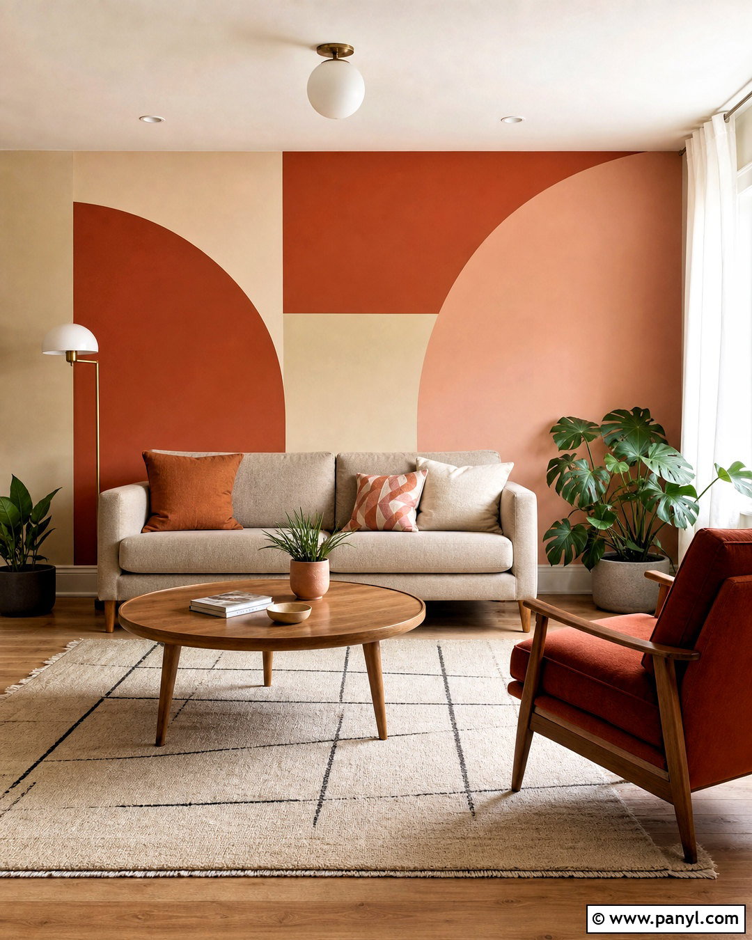 Geometric Paint Living Room Accent Wall - 20 accent wall for living room ideas