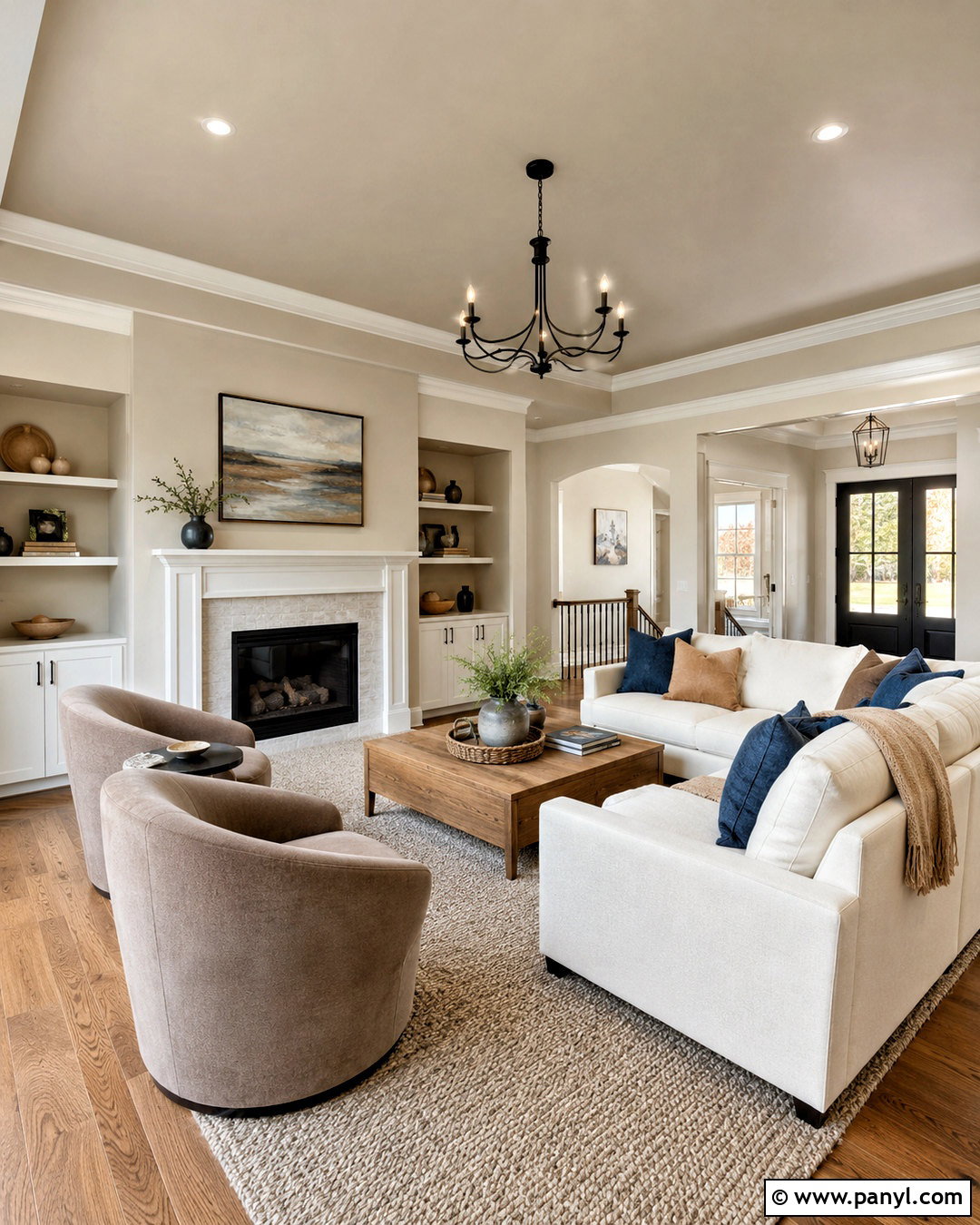 Geometric Painted Ceiling - 20 painted ceiling ideas living room ideas
