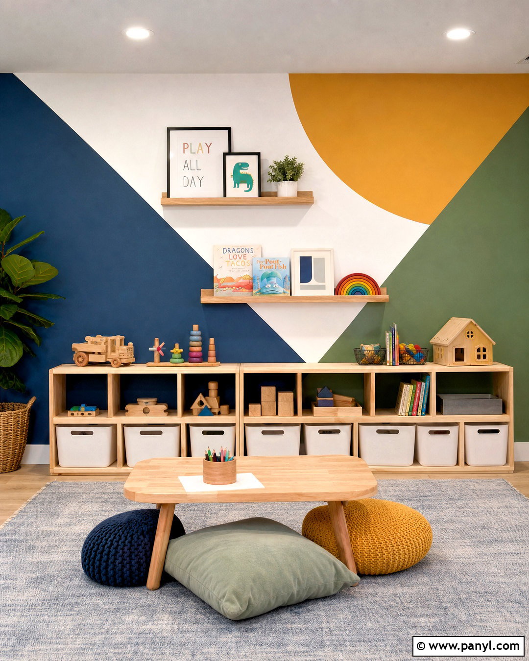 Geometric Painted Statement Wall - 20 statement walls