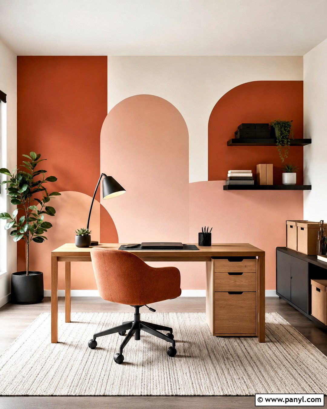 Geometric Painted Wall - 20 decorative wall design ideas