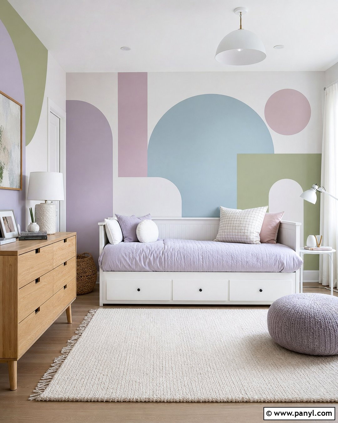 Geometric Pastel Wall Paint - 35 Geometry Wall Paint Ideas
