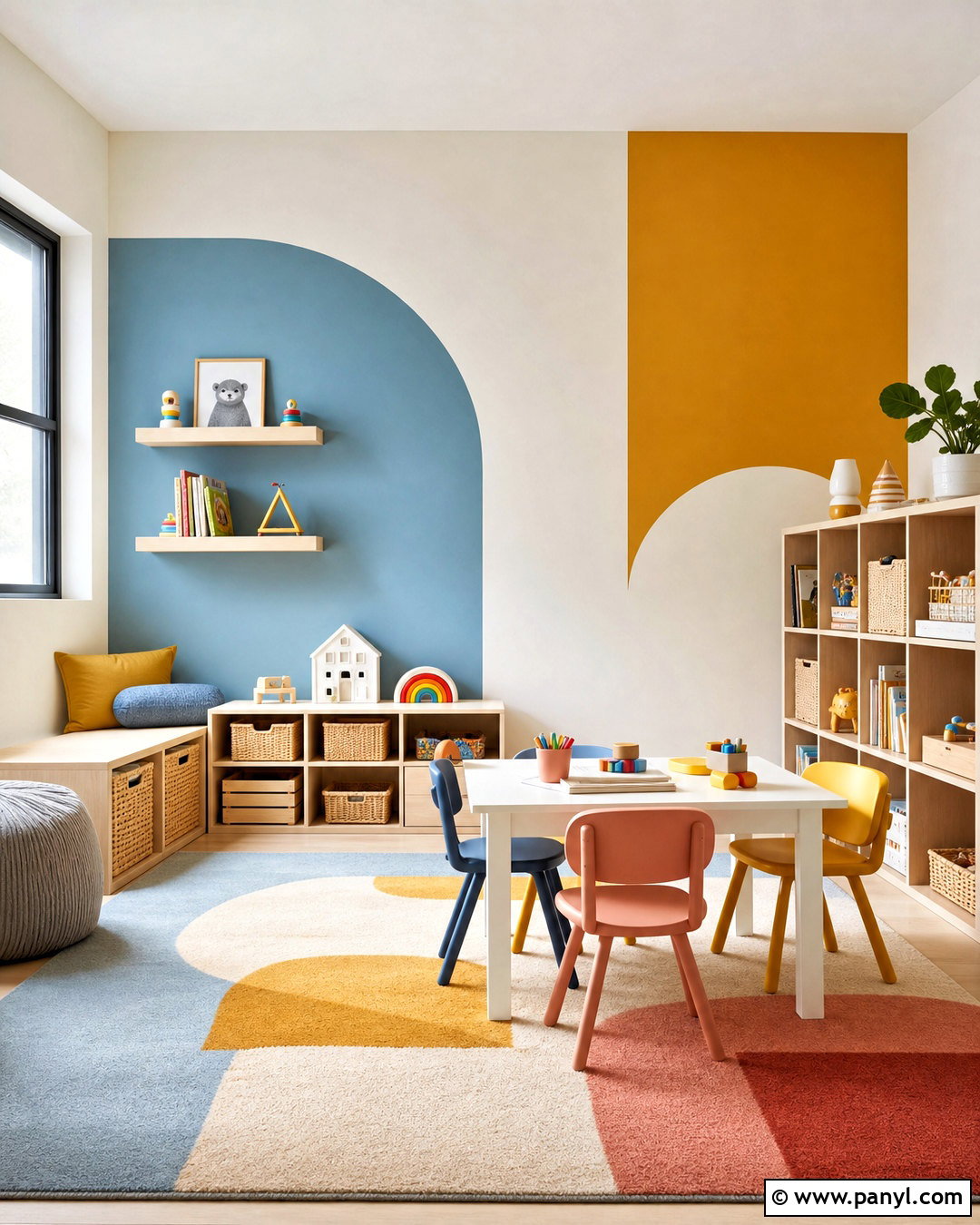 Geometric Playroom Wall Paint - 20 wall paint inspiration ideas