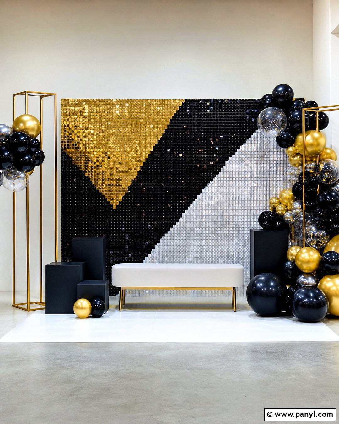 Geometric Sequin Wall Backdrop - 20 sequin wall backdrop ideas