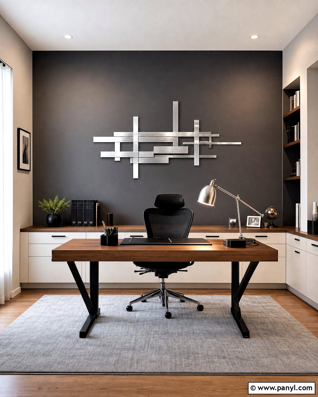 Geometric Silver Wall Art Office - 20 silver wall art ideas