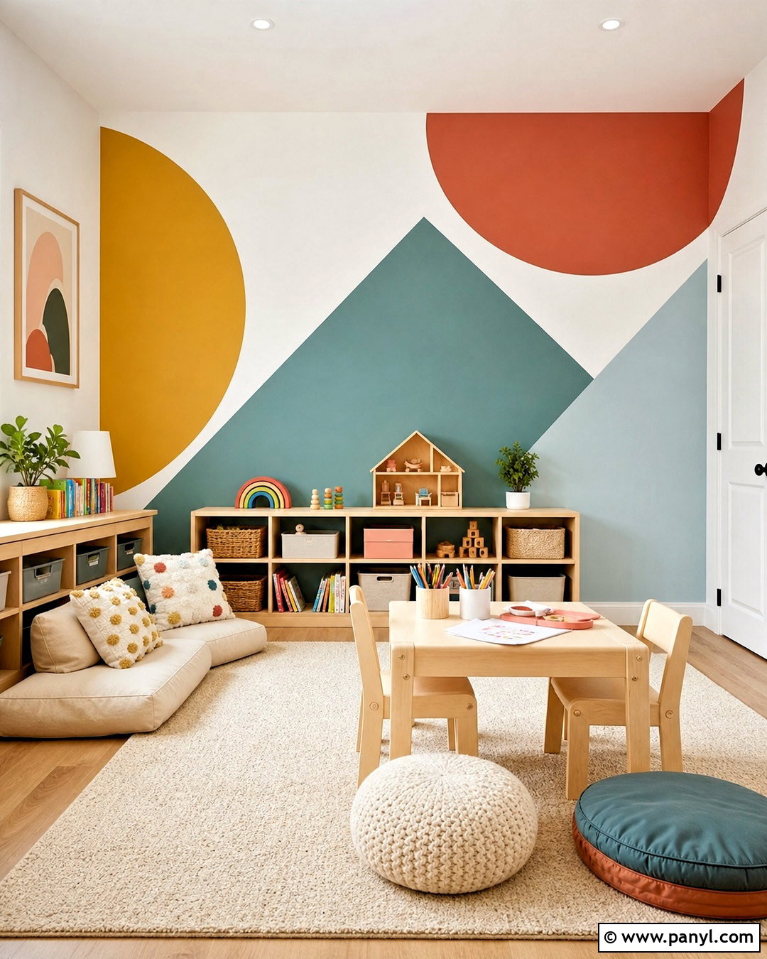 Geometric Sponge Painted Walls - 20 sponge painting walls ideas