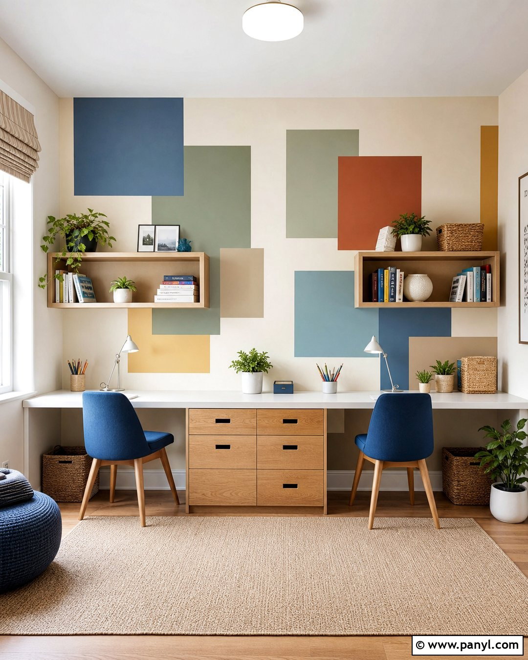 Geometric Square Wall Paint - 35 Geometry Wall Paint Ideas