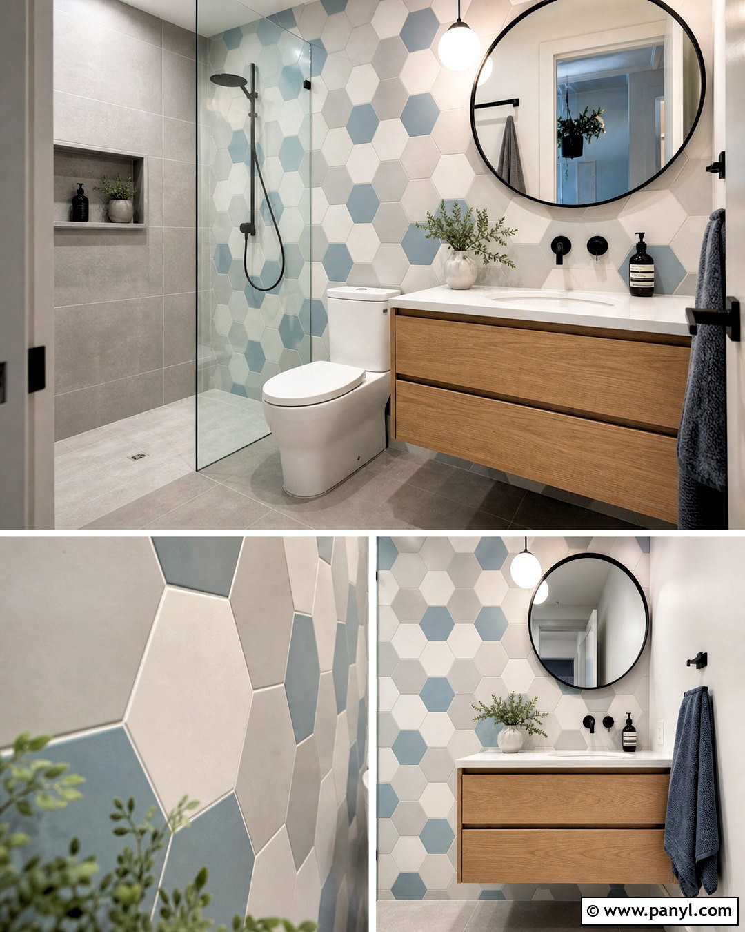 Geometric Tile Bathroom Wall - 20 geometric wall design ideas