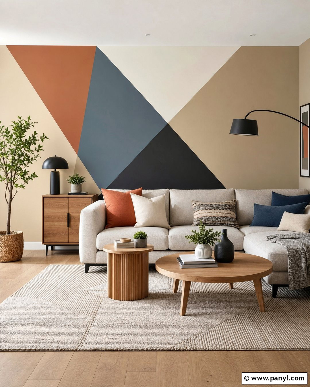 Geometric Triangle Wall Paint - 35 Geometry Wall Paint Ideas