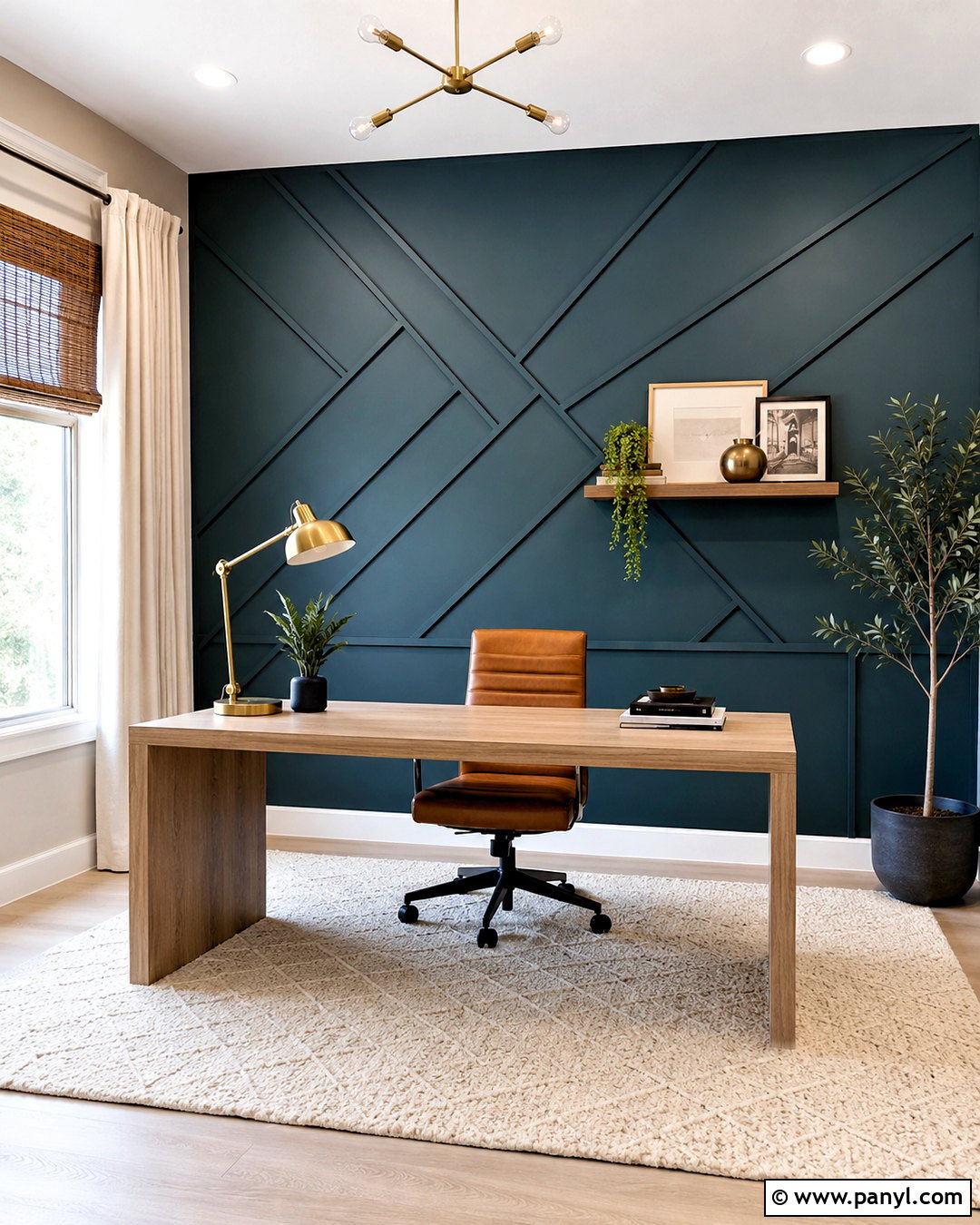 Geometric Trim Accent Wall - 20 modern accent wall ideas