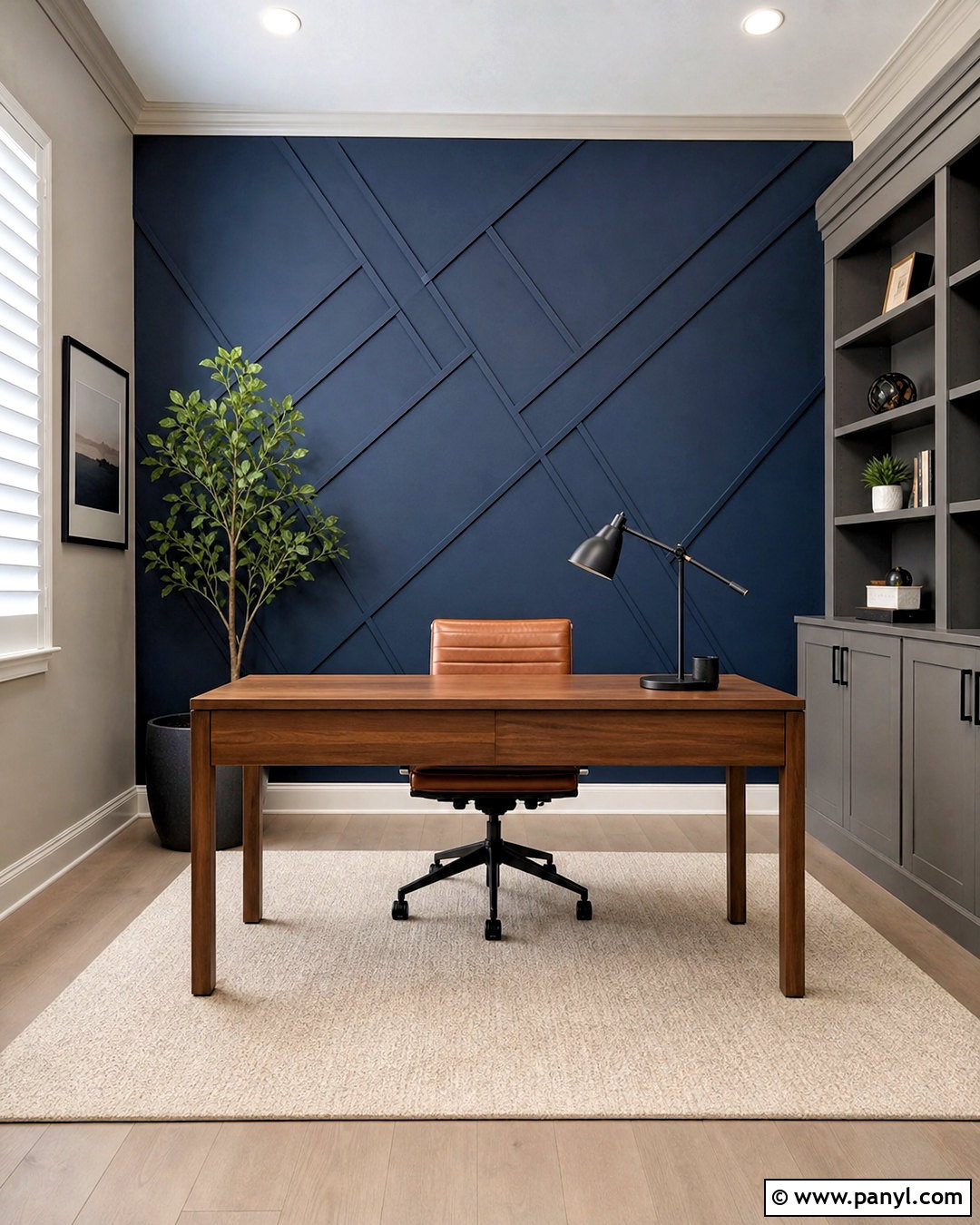 Geometric Trim Accent Wall - 20 accent wall designs