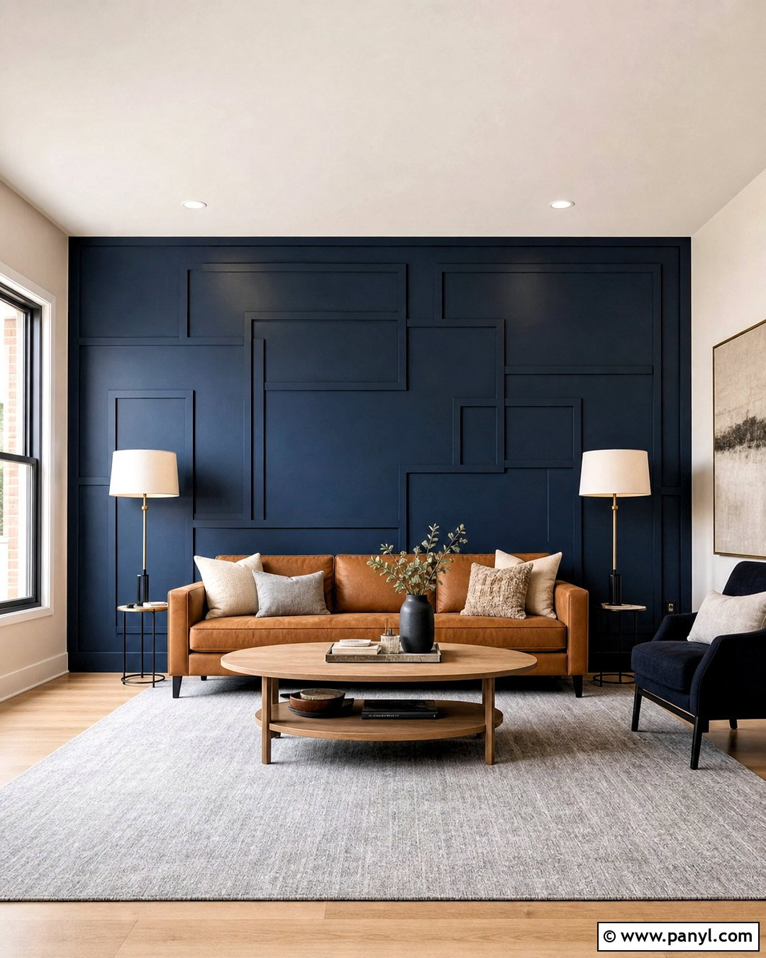 Geometric Wainscoting Accent Wall - 20 modern wainscoting ideas