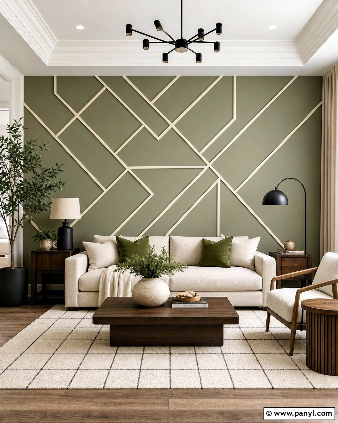Geometric Wall Line Design - 20 wall line design ideas
