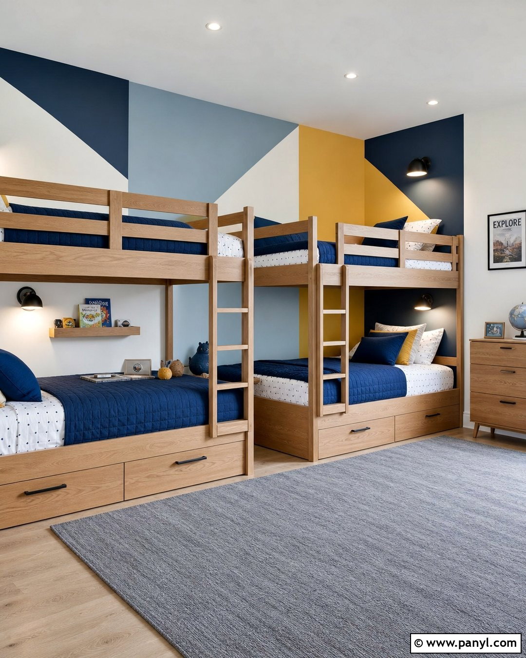 Geometric Wall Paint For Bunk Beds - 25 Geometric Wall Paint Kids