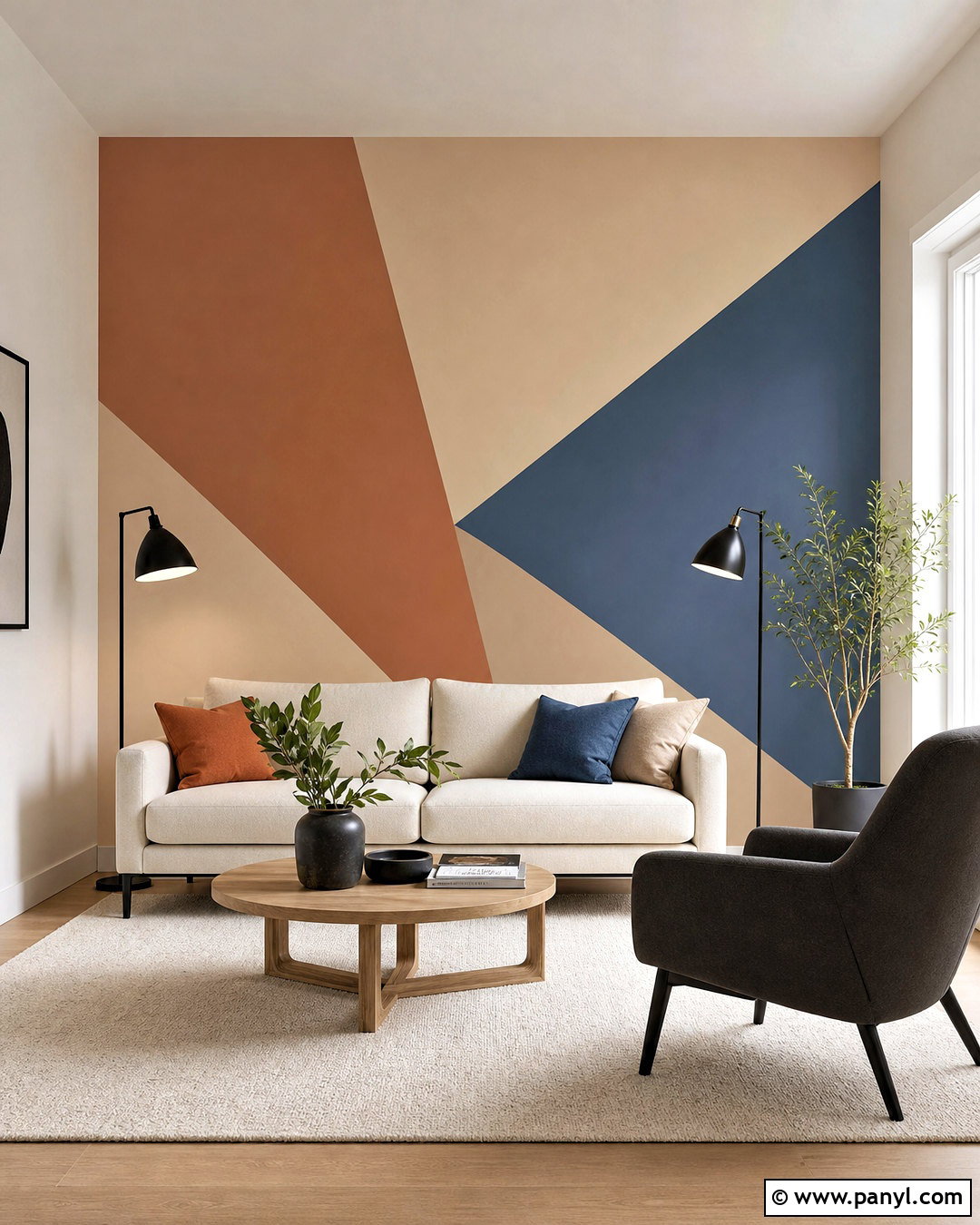 Geometric Wall Paint Pattern - 20 wall paint patterns living room ideas