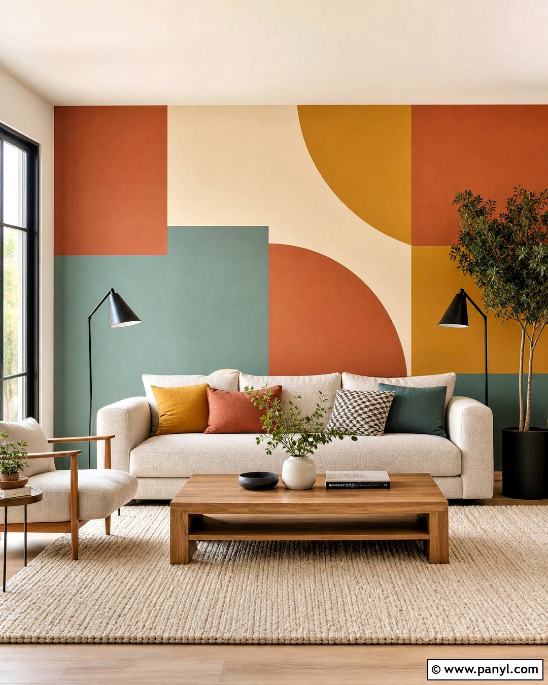Geometric Wall Painting - 20 fun wall painting ideas creative ideas