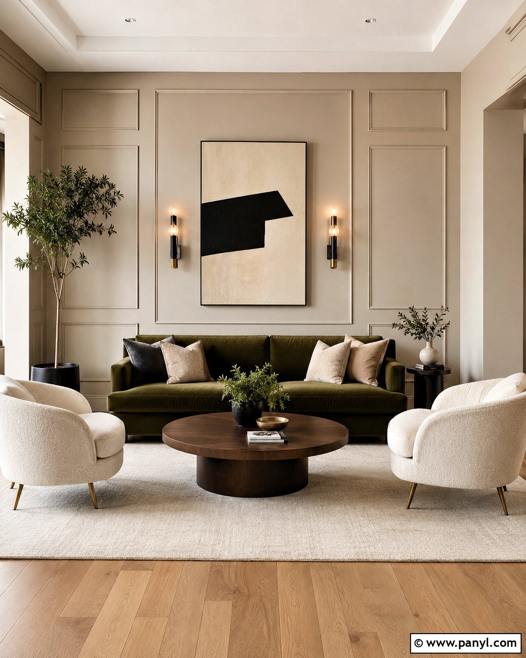 Geometric Wall Panel Design - 20 drawing room wall design modern ideas