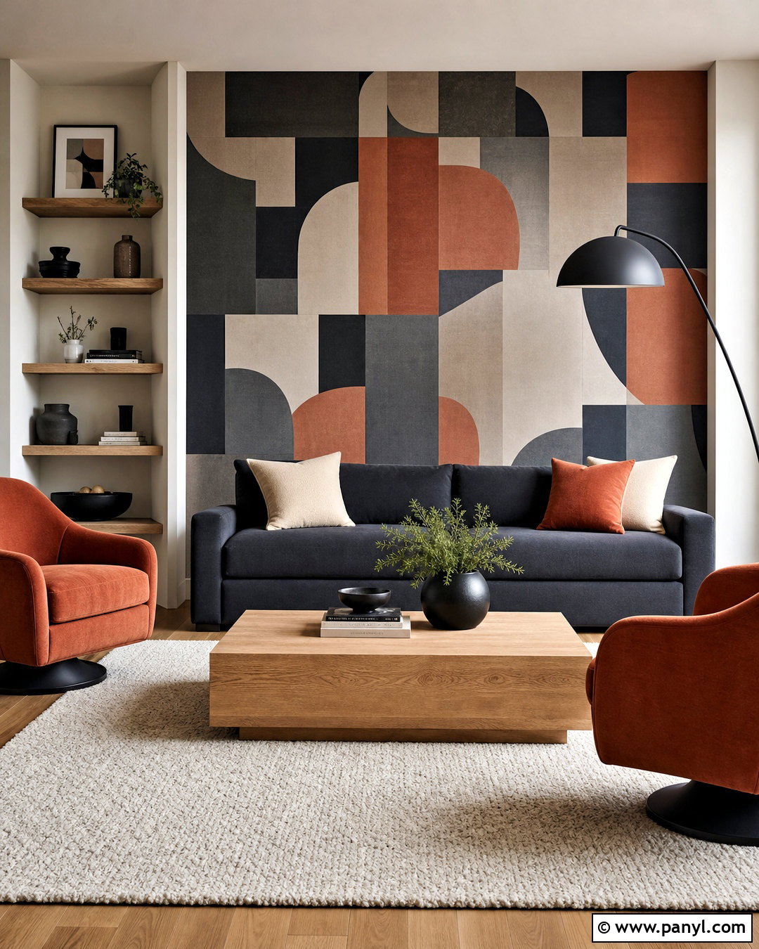 Geometric Wallpaper Living Room - 20 wallpaper backgrounds living room ideas