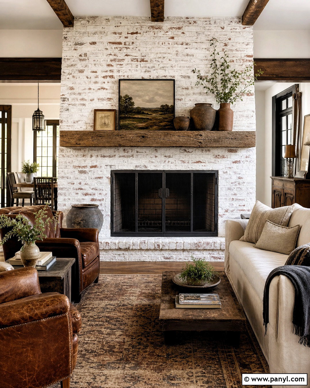 German Schmear Fireplace - 20 fireplace painting ideas