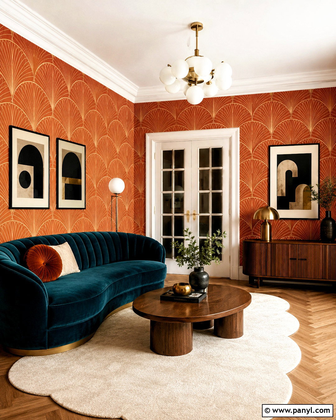 Ginger Art Deco Wallpaper - 40 Ginger Wallpaper Ideas