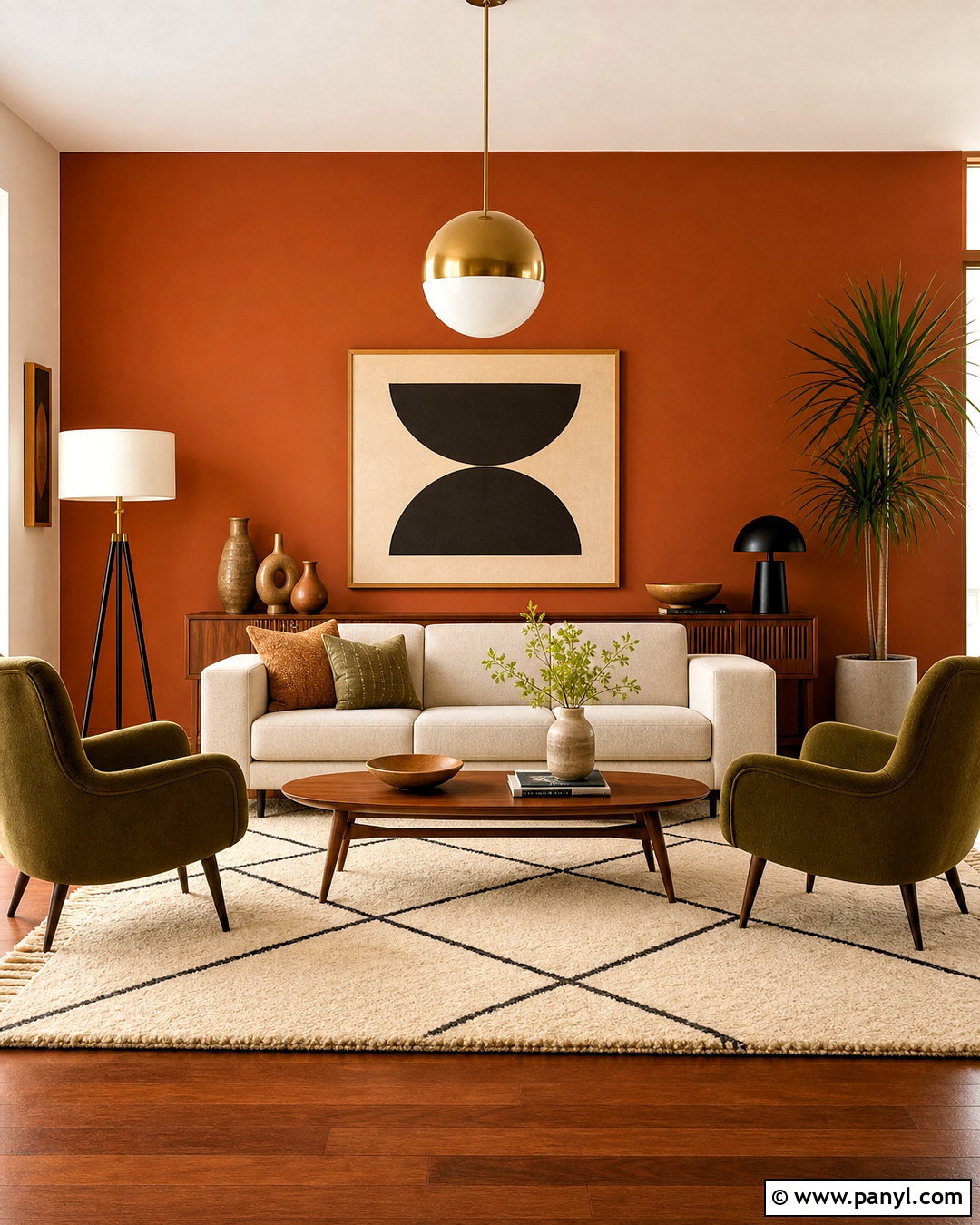 Ginger Background With Midcentury Decor - 20 ginger background ideas