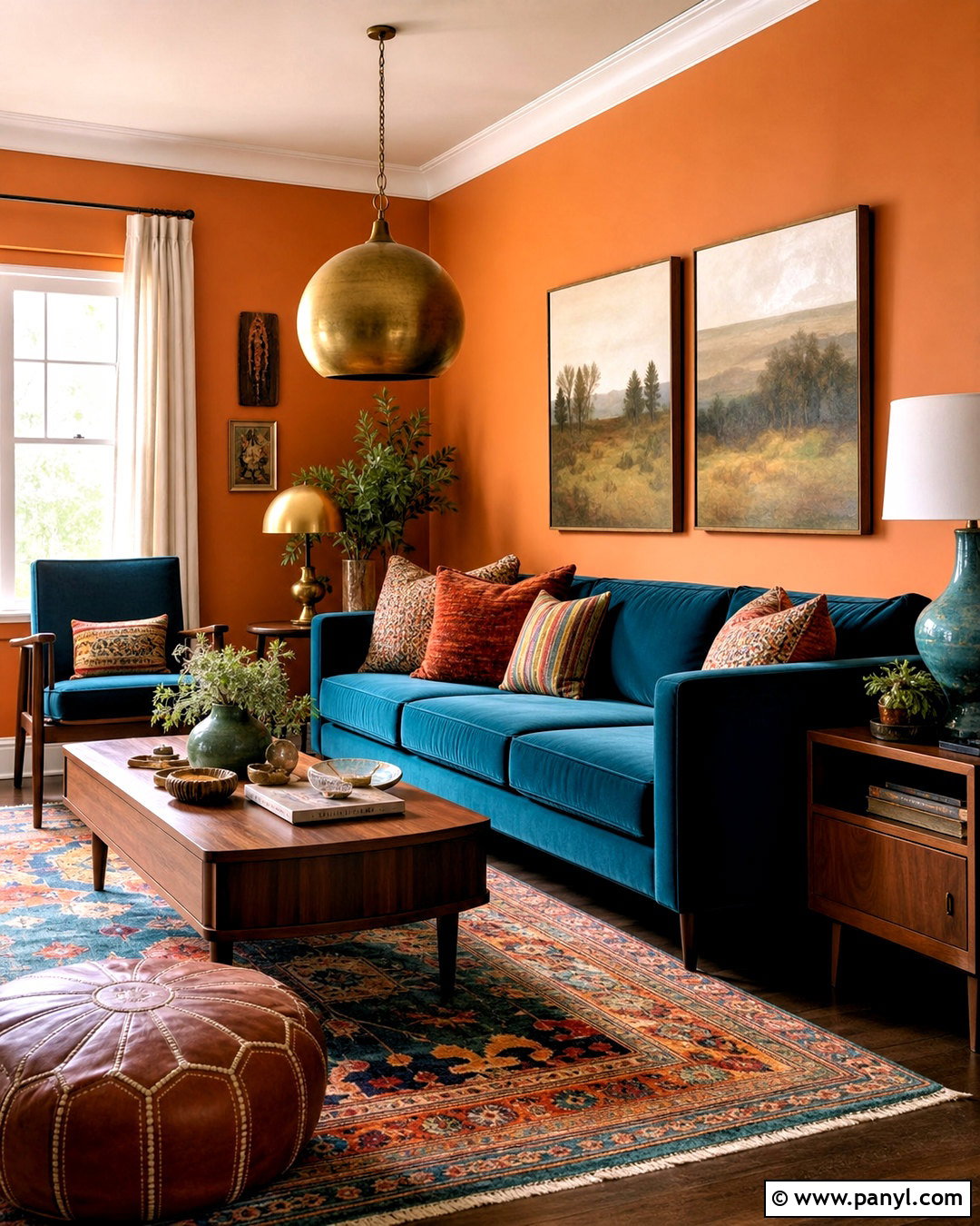 Ginger Background With Teal Furniture - 20 ginger background ideas