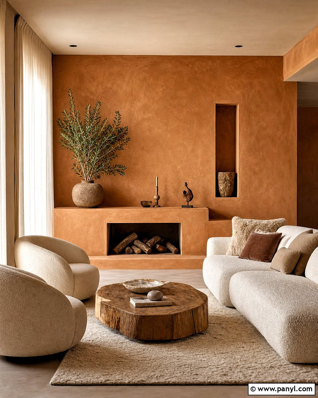 Ginger Background With Textured Plaster - 20 ginger background ideas