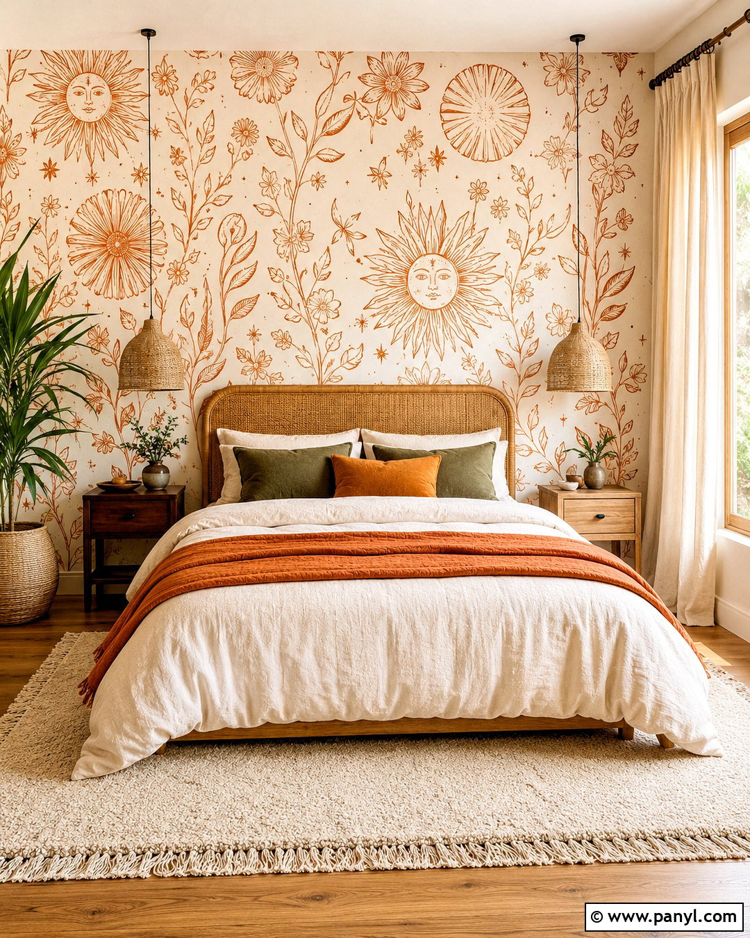 Ginger Boho Wallpaper Bedroom - 40 Ginger Wallpaper Ideas