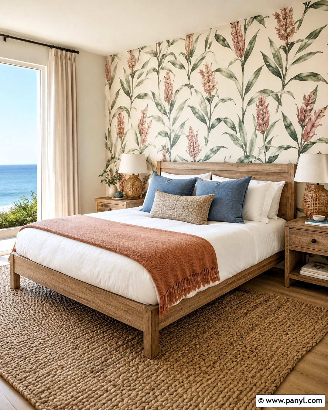 Ginger Coastal Wallpaper Bedroom - 40 Ginger Wallpaper Ideas