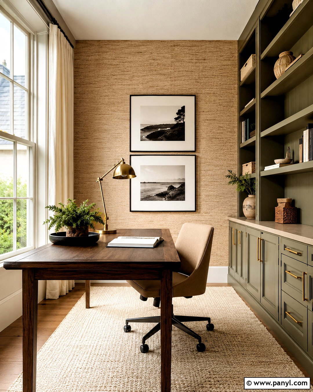 Ginger Grasscloth Wallpaper Office - 40 Ginger Wallpaper Ideas