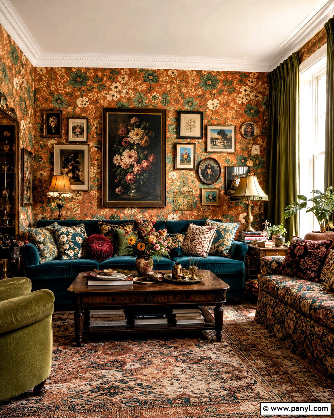 Ginger Wallpaper Maximalist Room - 40 Ginger Wallpaper Ideas