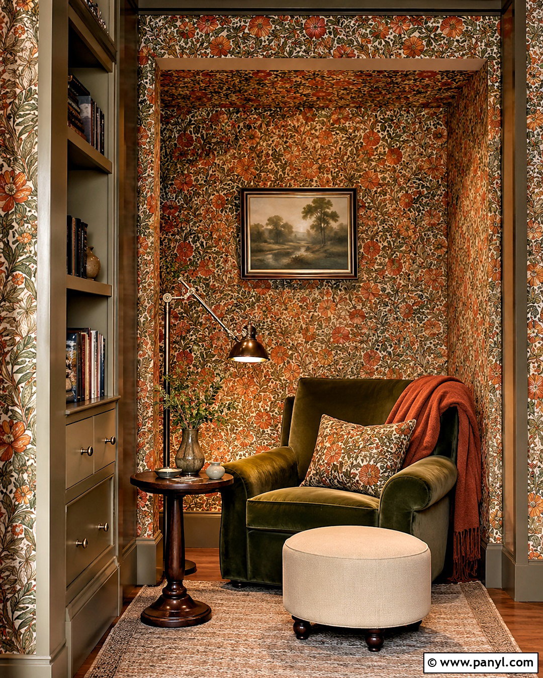 Ginger Wallpaper Reading Nook - 40 Ginger Wallpaper Ideas