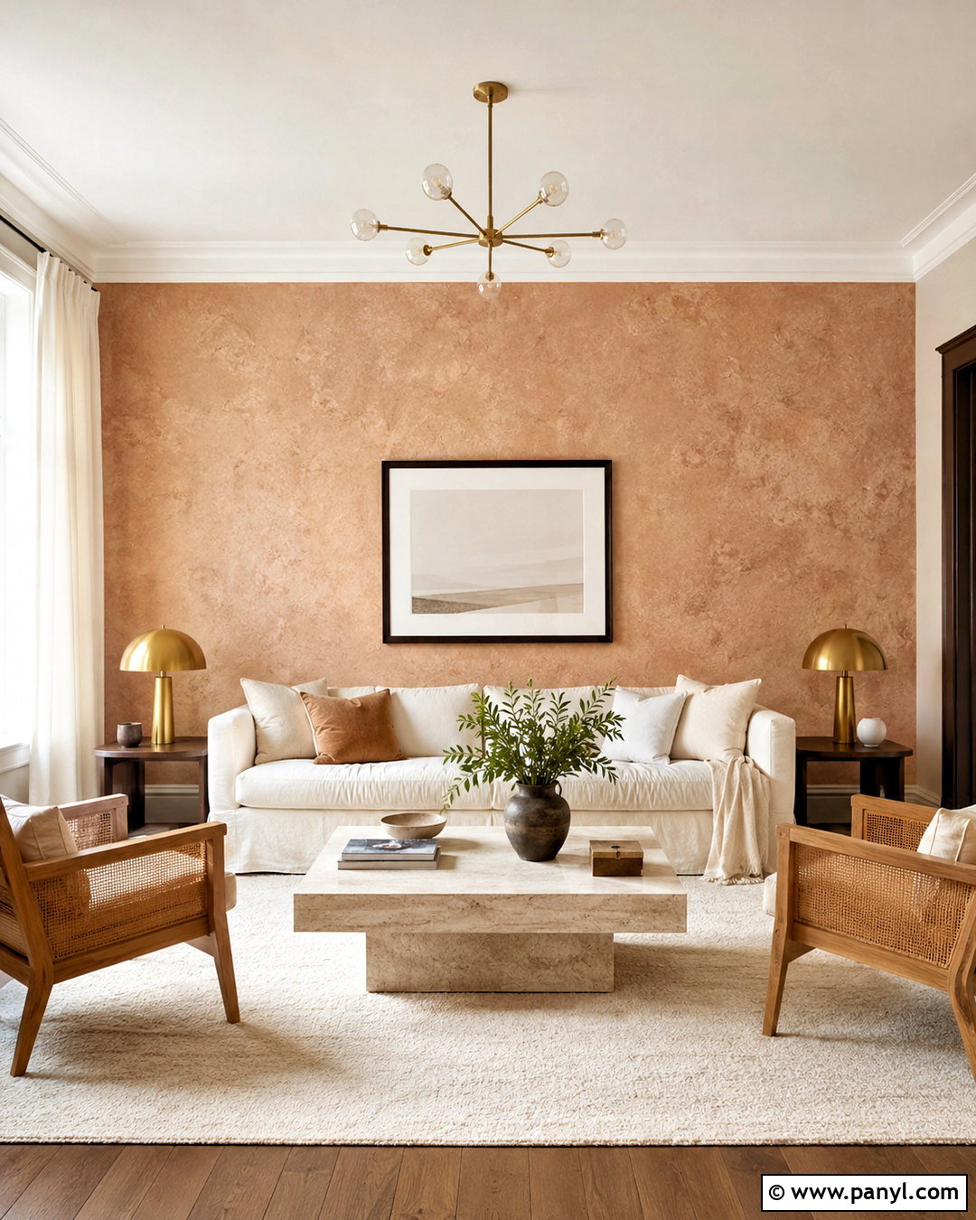 Ginger Wallpaper With Cream Furniture - 40 Ginger Wallpaper Ideas