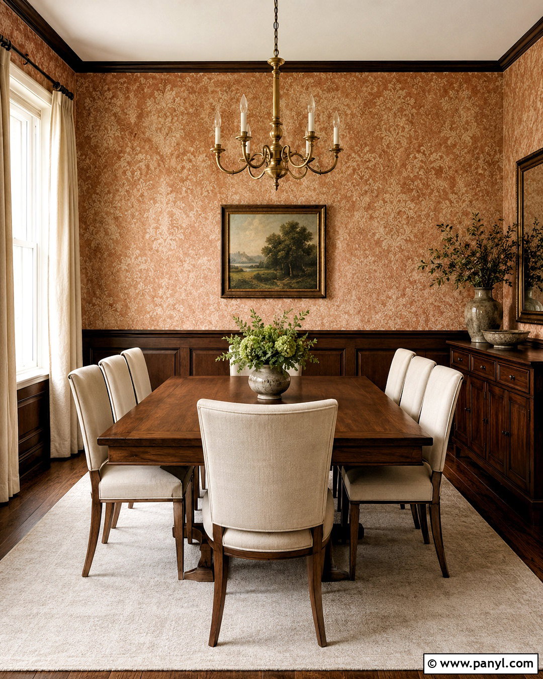 Ginger Wallpaper With Dark Wood - 40 Ginger Wallpaper Ideas